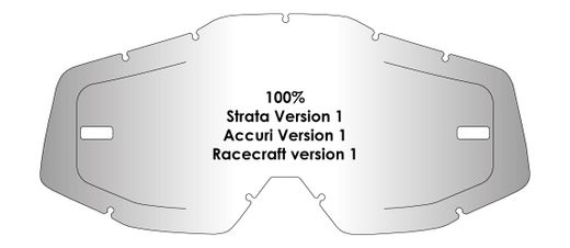 AirScreen 100% Strata / Accuri / Racecraft - Versión 1 (versión antigua) transparente