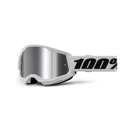 Gafas 100% Strata 2 M2 Blanco / Plata Espejo