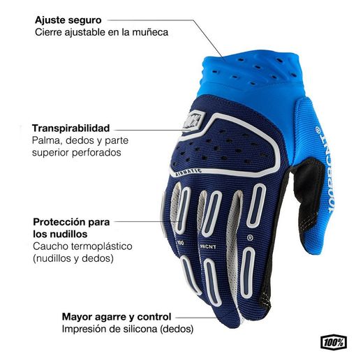 Guantes 100% Airmatic 2 Rojo / Negro