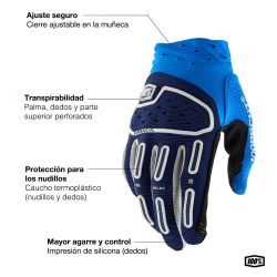 Guantes 100% Airmatic 2 Youth Negro