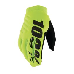 Guantes 100% Brisker Amarillo Fluor / Negro