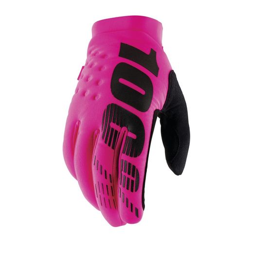 Guantes 100% Brisker Rosa Neon
