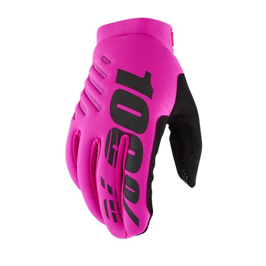 Guantes 100% Brisker Woman Rosa Neon / Negro