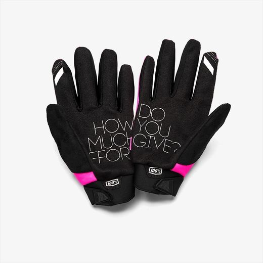 Guantes 100% Brisker Woman Rosa Neon / Negro