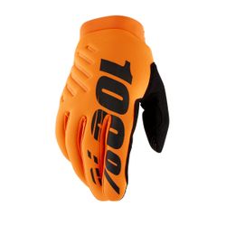 Guantes 100% Brisker Youth Naranja Fluor / Negro