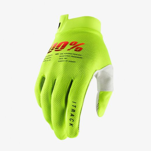 Guantes 100% Itrack Amarillo Fluor